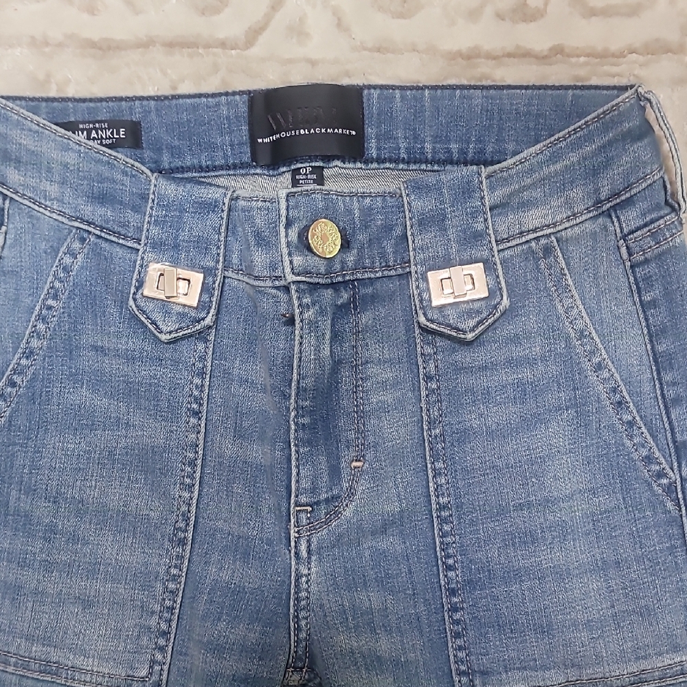 White House Black Market Light Blue Ankle Jeans